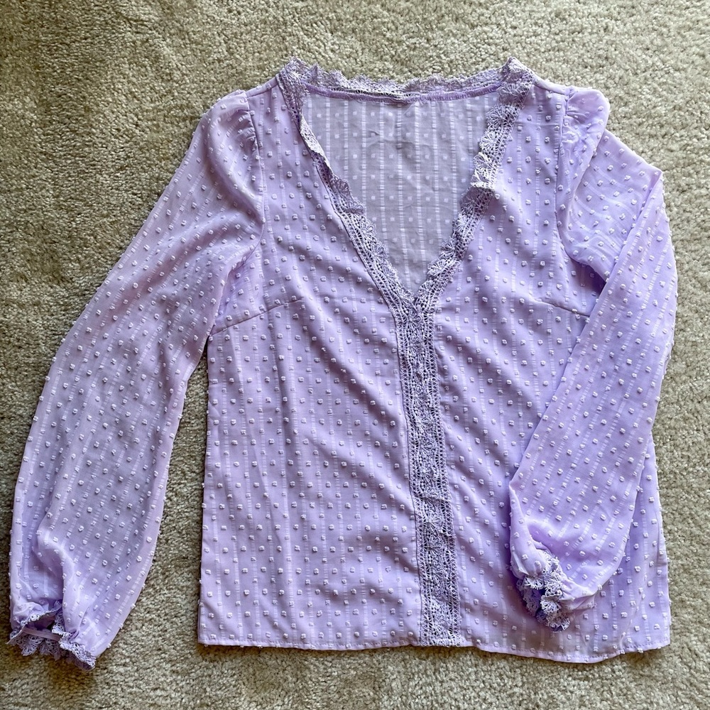 Sheer Lavender Top